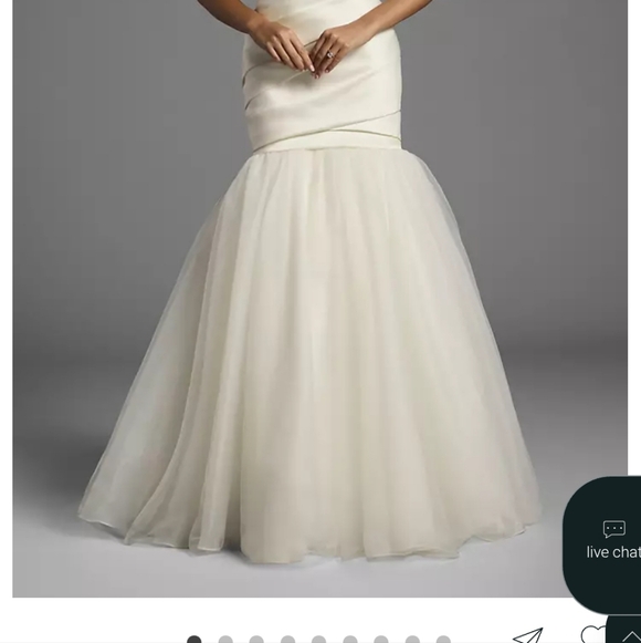 NWT..Vera Wang Asymmetrical Wedding Dress, Mikado, Fitnflare, - Picture 8 of 9